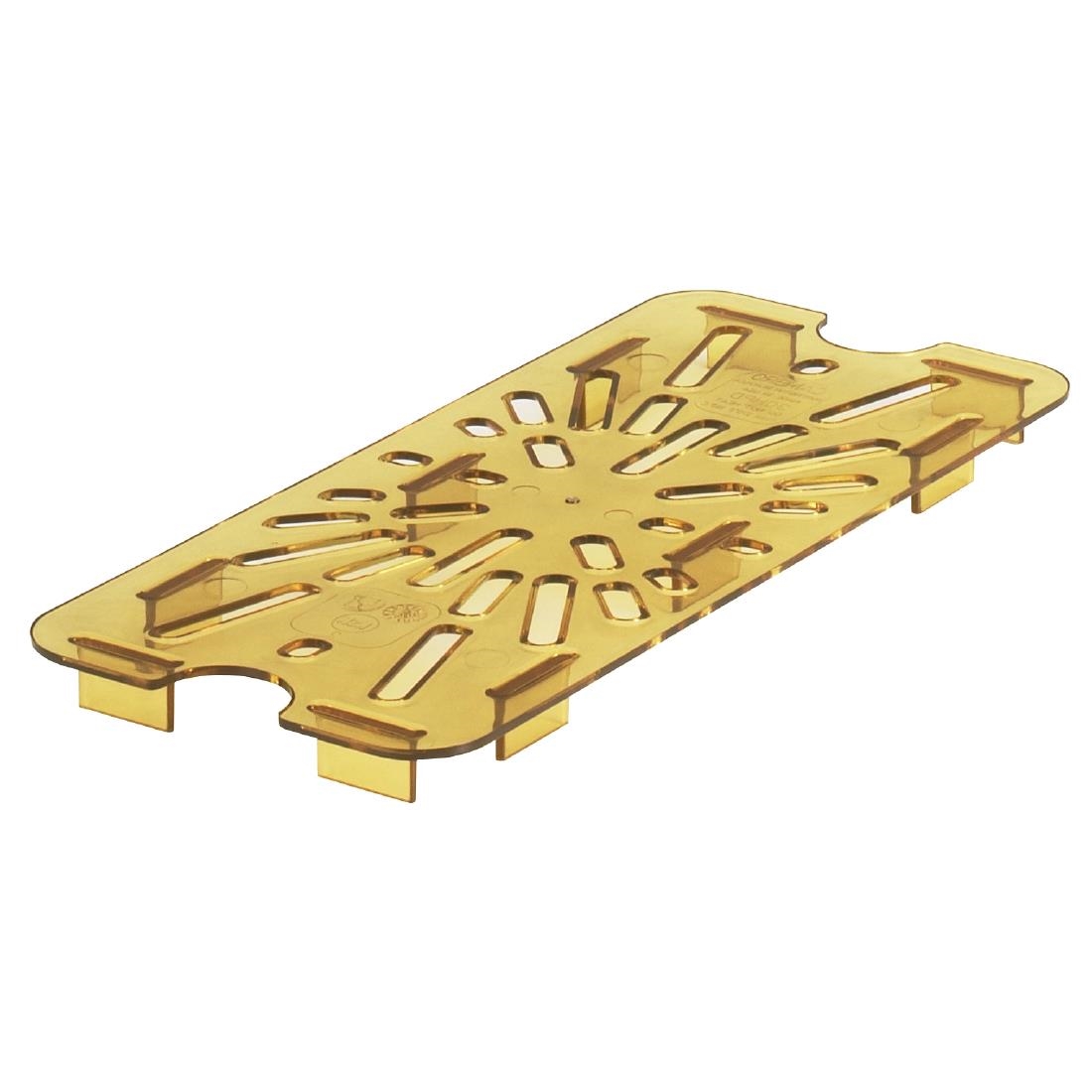 Cambro High Heat Polycarbonate 1/3 Gastronorm Drain Plate