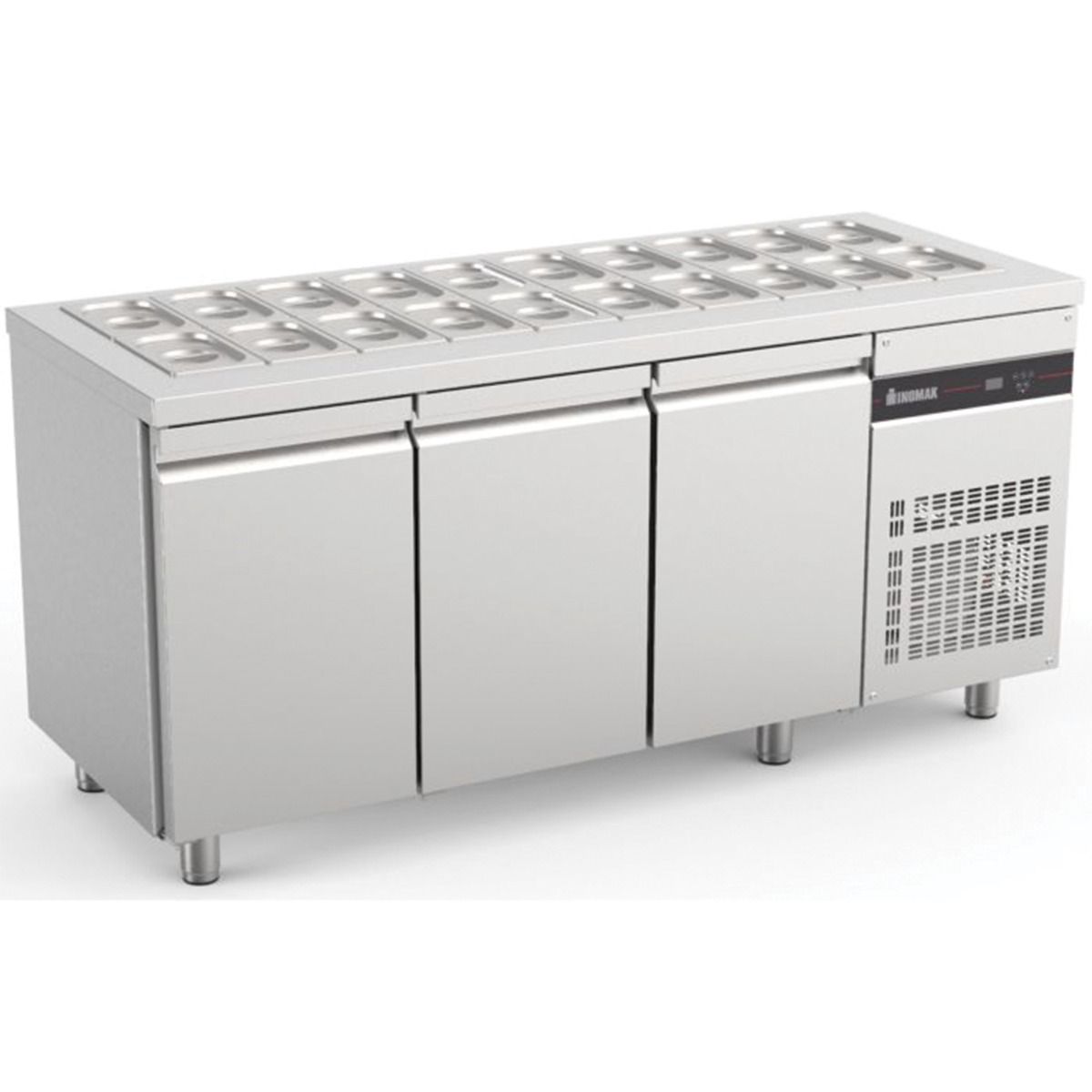 INOMAK Inomak Triple Hinged Door Gastronorm Saladette ZNF999-HC