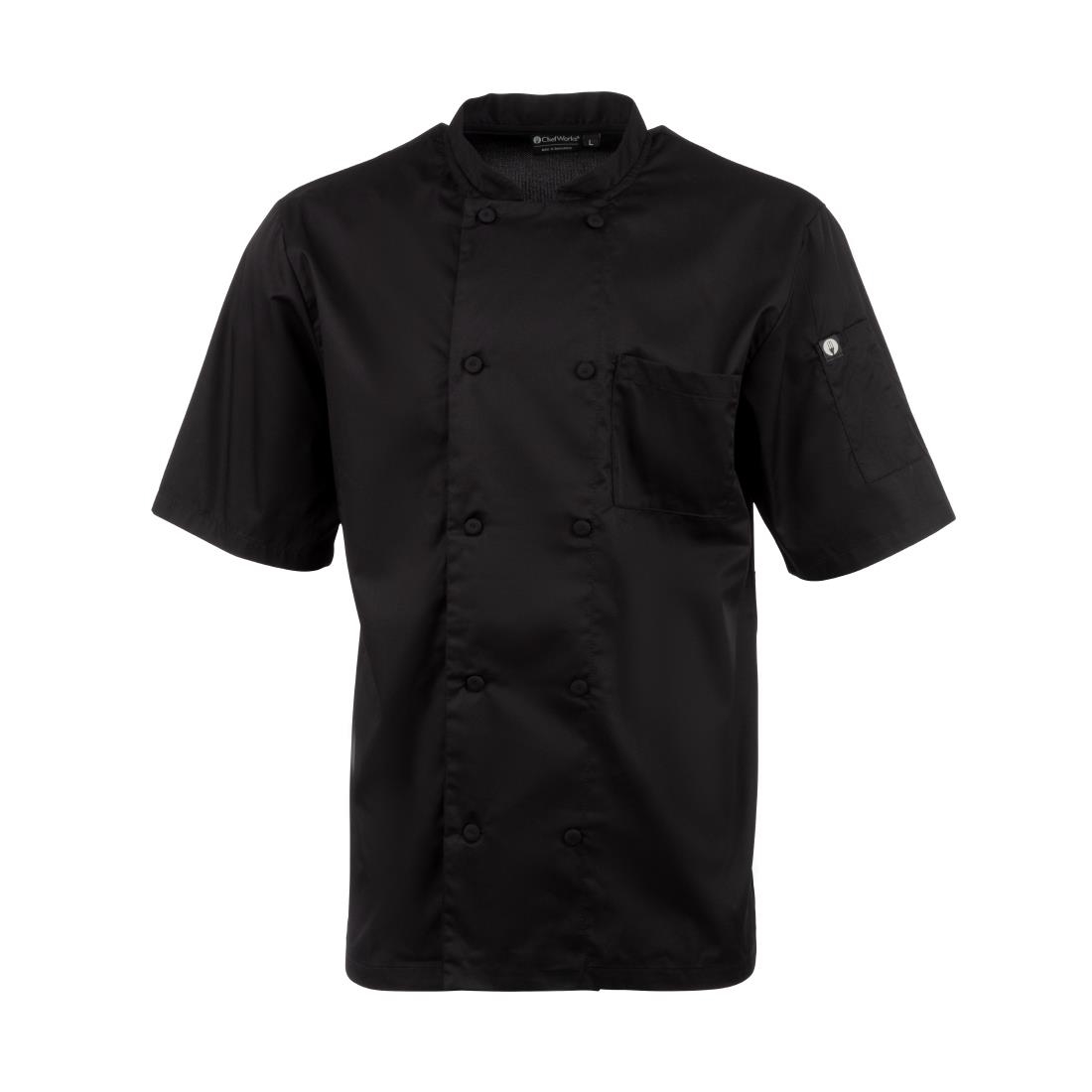 Chefs Works Montreal Cool Vent Unisex Chef Jacket Black 3XL