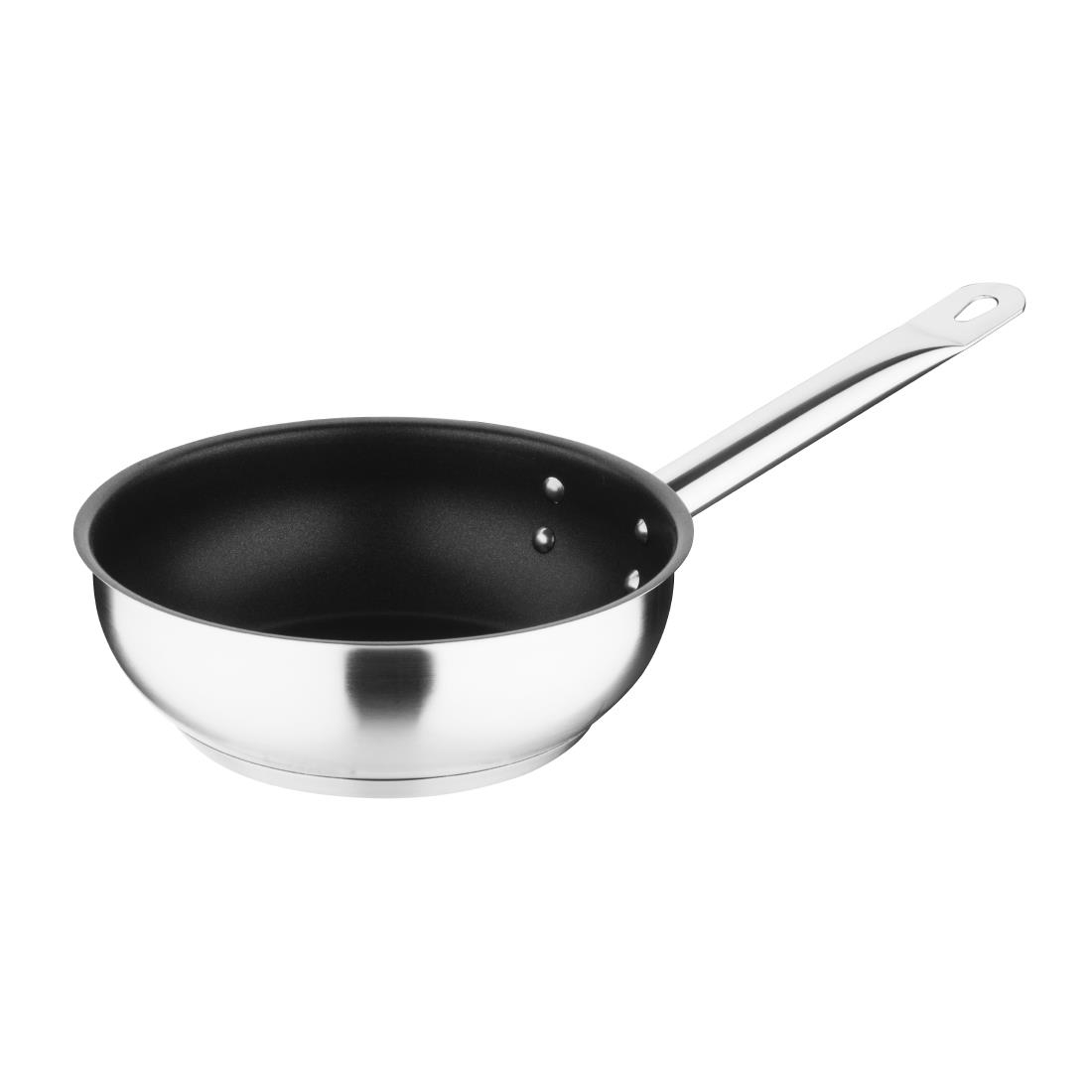 Vogue Stainless Steel Non-Stick Teflon Platinum Plus Saut&eacute; Pan 20cm