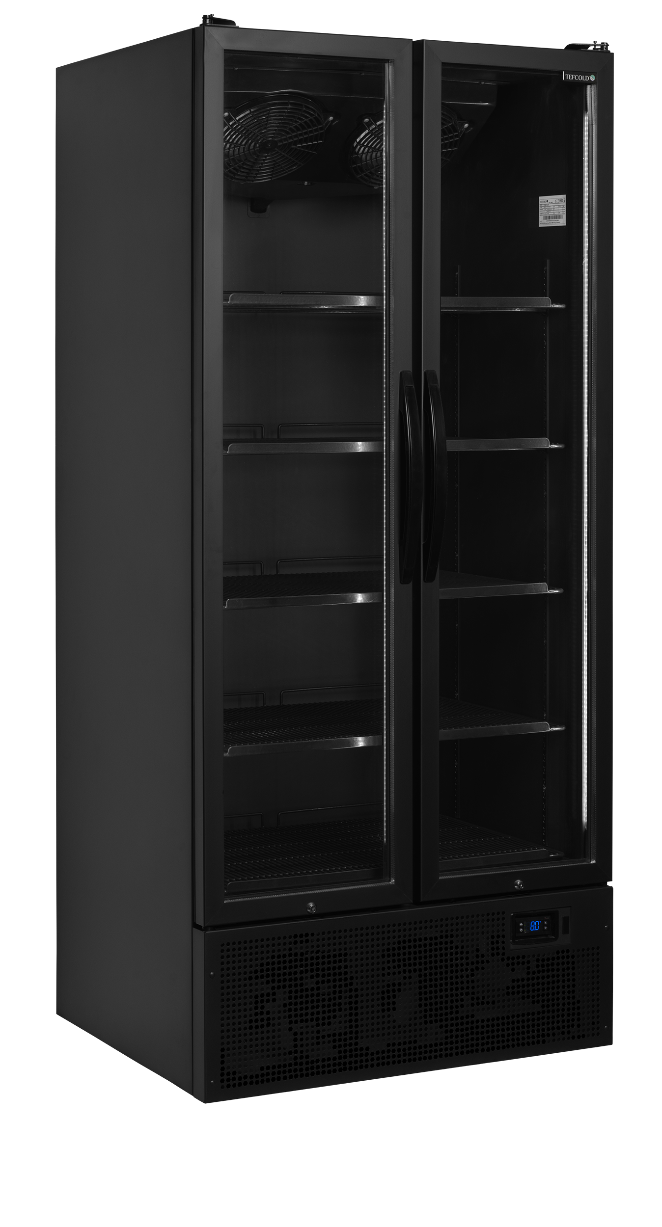 Tefcold FS890H BLACK Black Glass Door