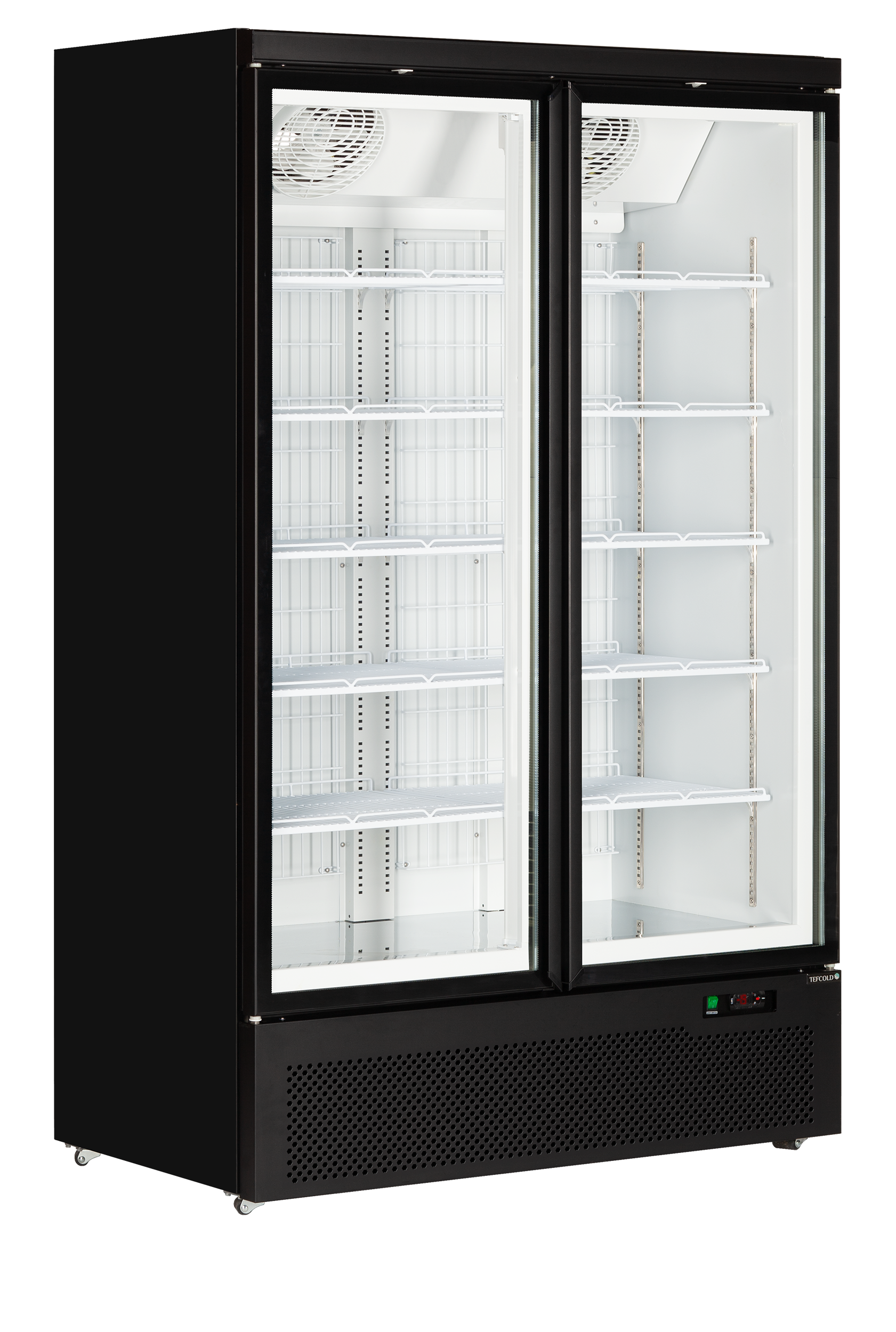 Atom Maxi F2DB BLACK Glass Door Freezer