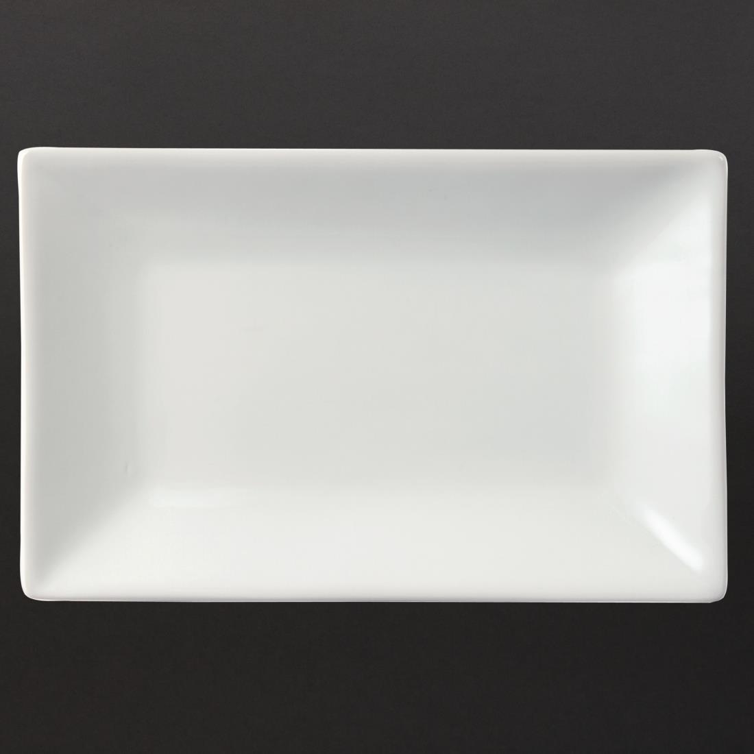 Olympia Whiteware Serving Rectangular Platters 200x 130mm (Pack of 6)
