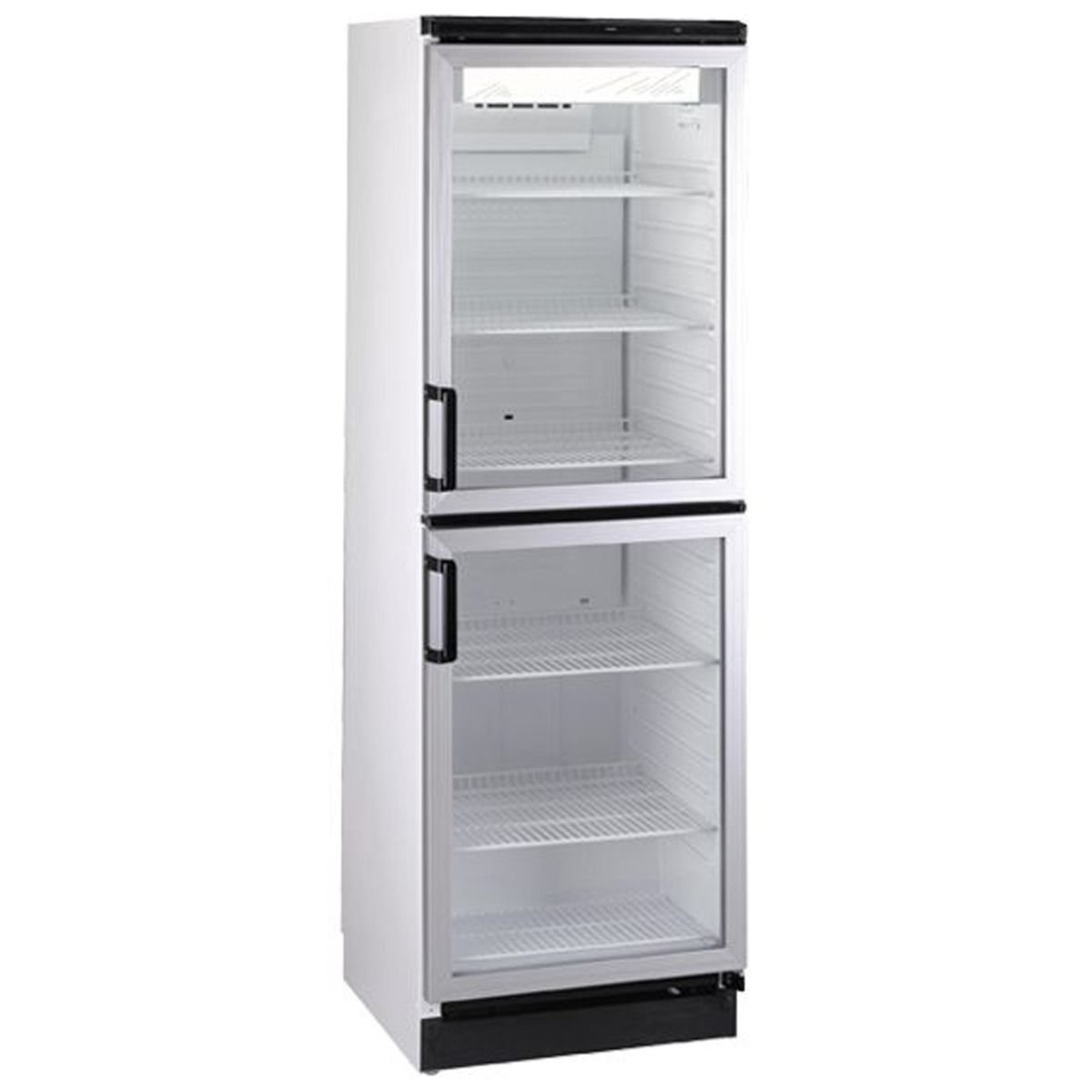VESTFROST Upright 377L Double Hinged Glass Door Refrigerator FKG370