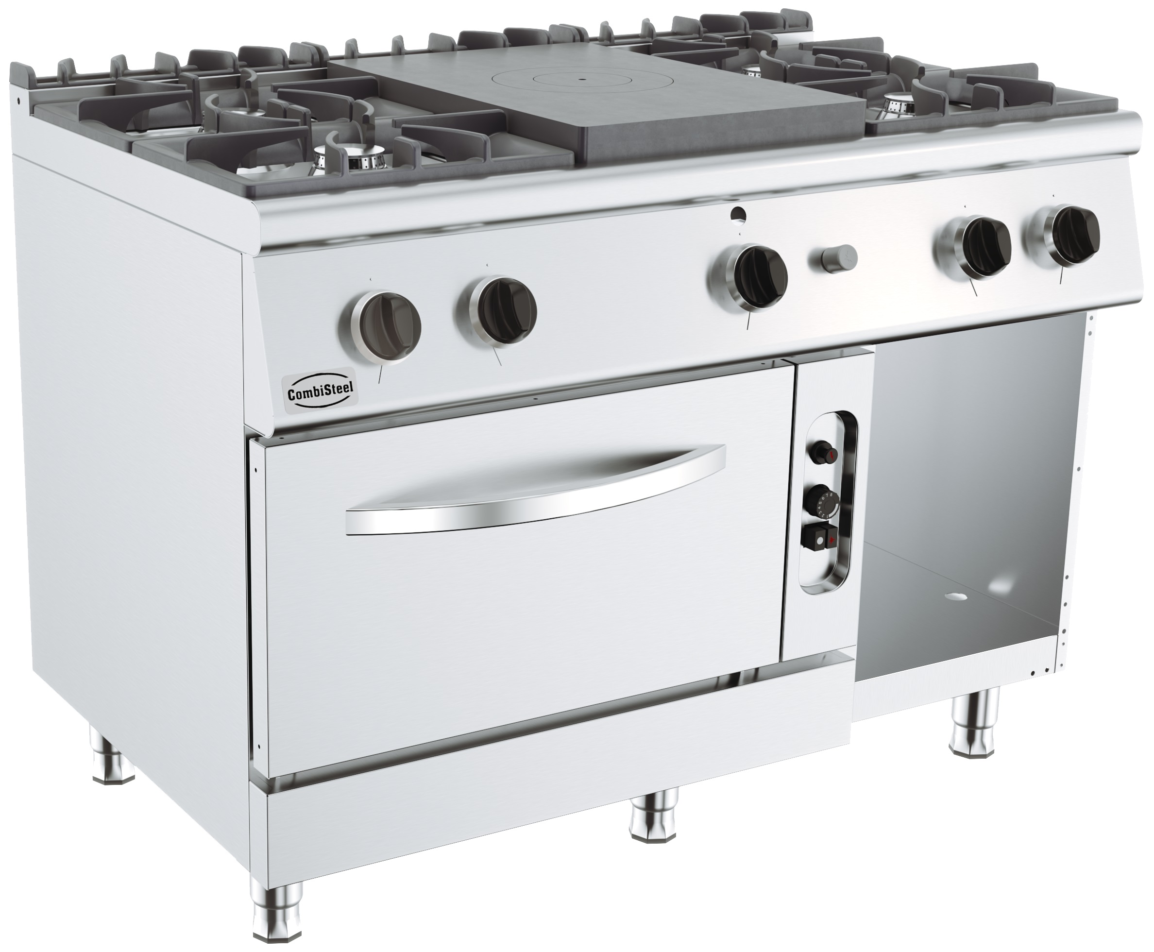 CombiSteel Base 700 Solid Top Range 4 Burners Gas Oven