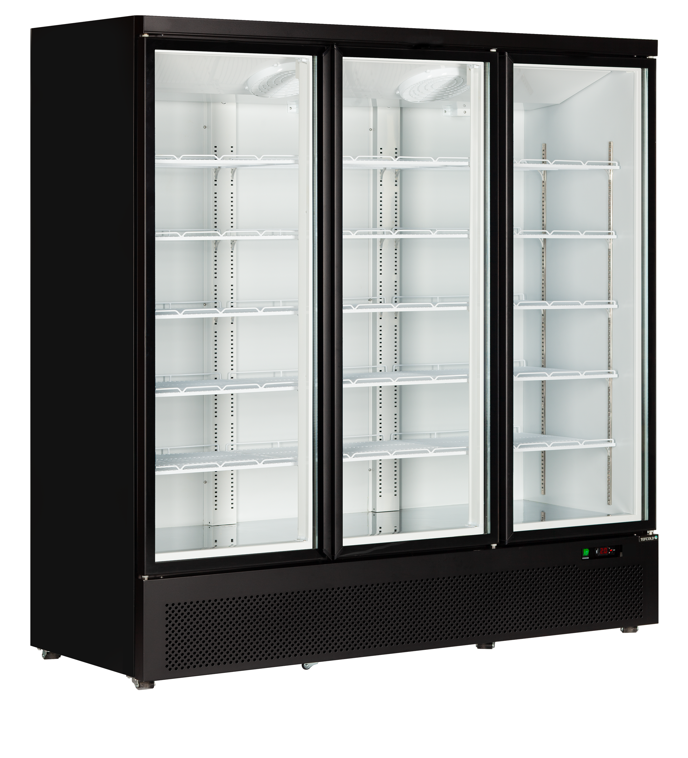 Atom Maxi F3DB BLACK Glass Door Freezer