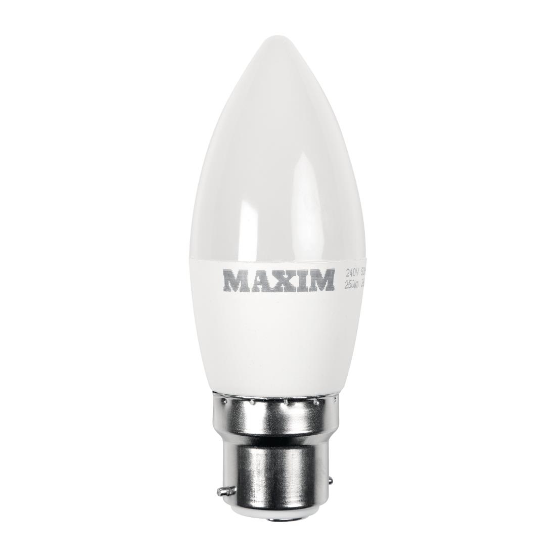 Maxim LED Candle Bayonet Cap Warm White 6W (10 Pack)