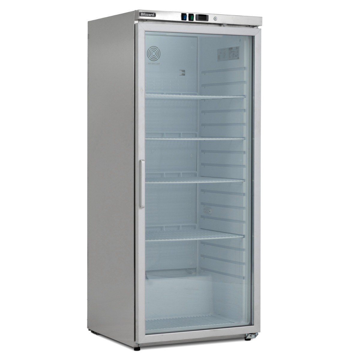 Blizzard HSG60 Single Glass Door Stainless Steel Refrigerator