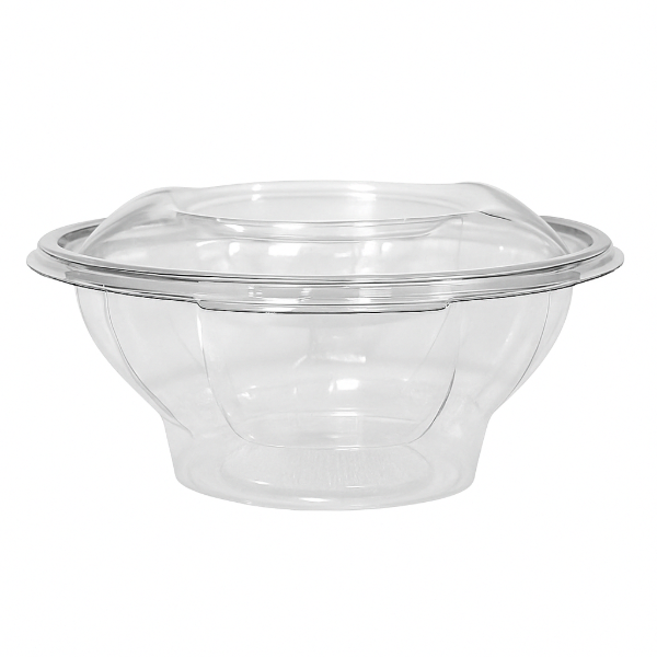 250cc Round hinged PET salad container (10x50)