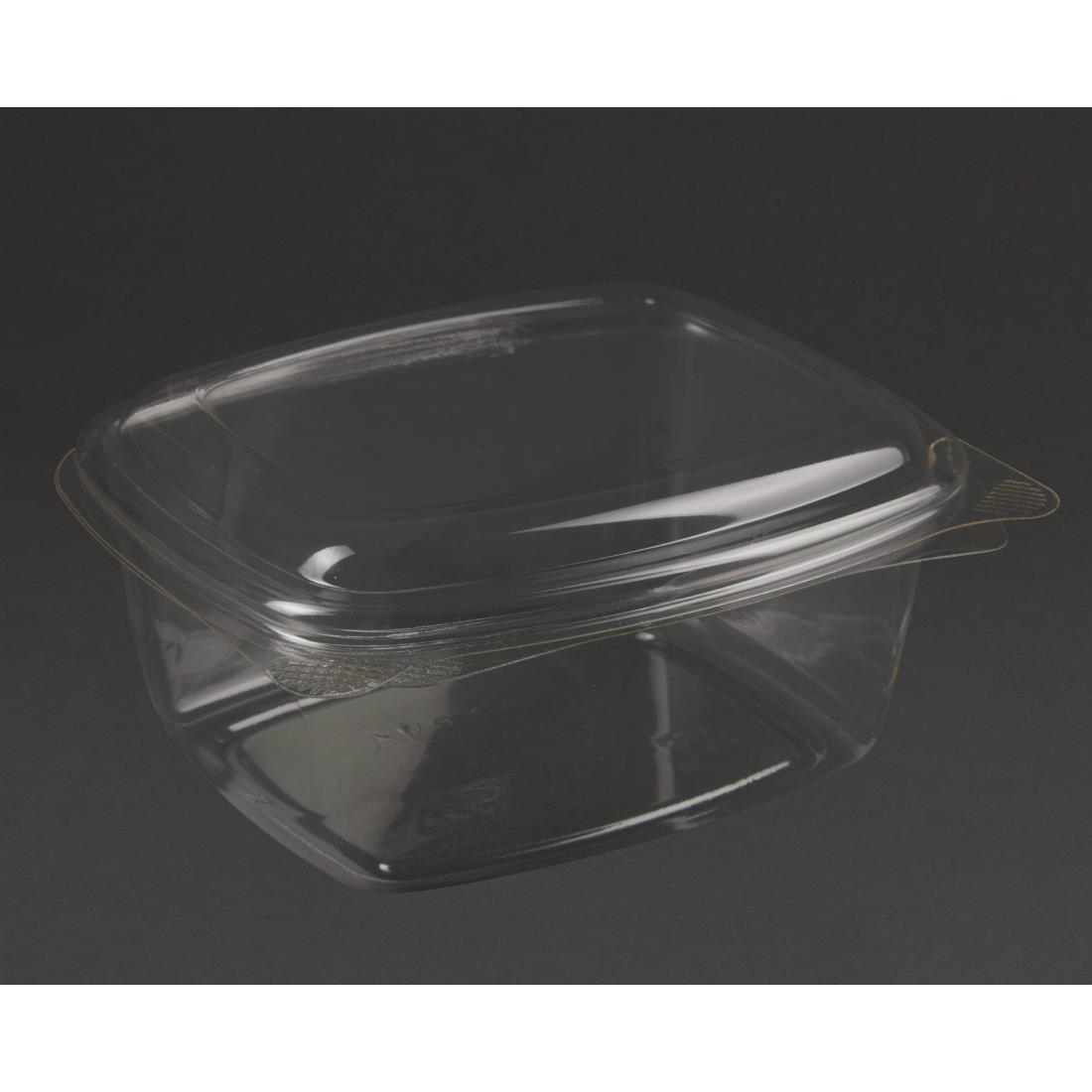 Vegware Compostable PLA Hinged-Lid Deli Containers 473ml / 16oz (300 Pack)