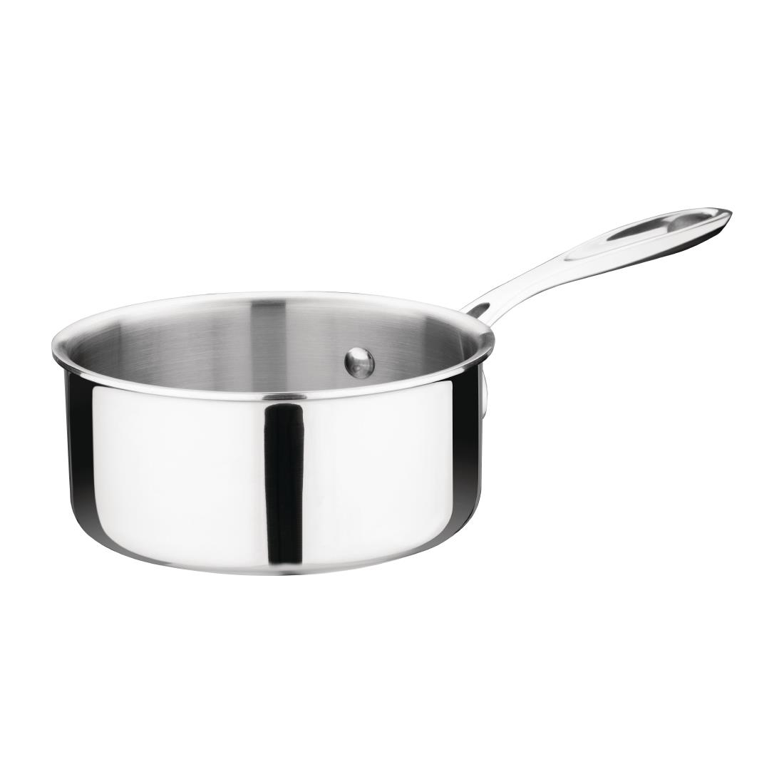 Vogue Stainless Steel & Aluminium Tri-Wall Saucepan 14cm
