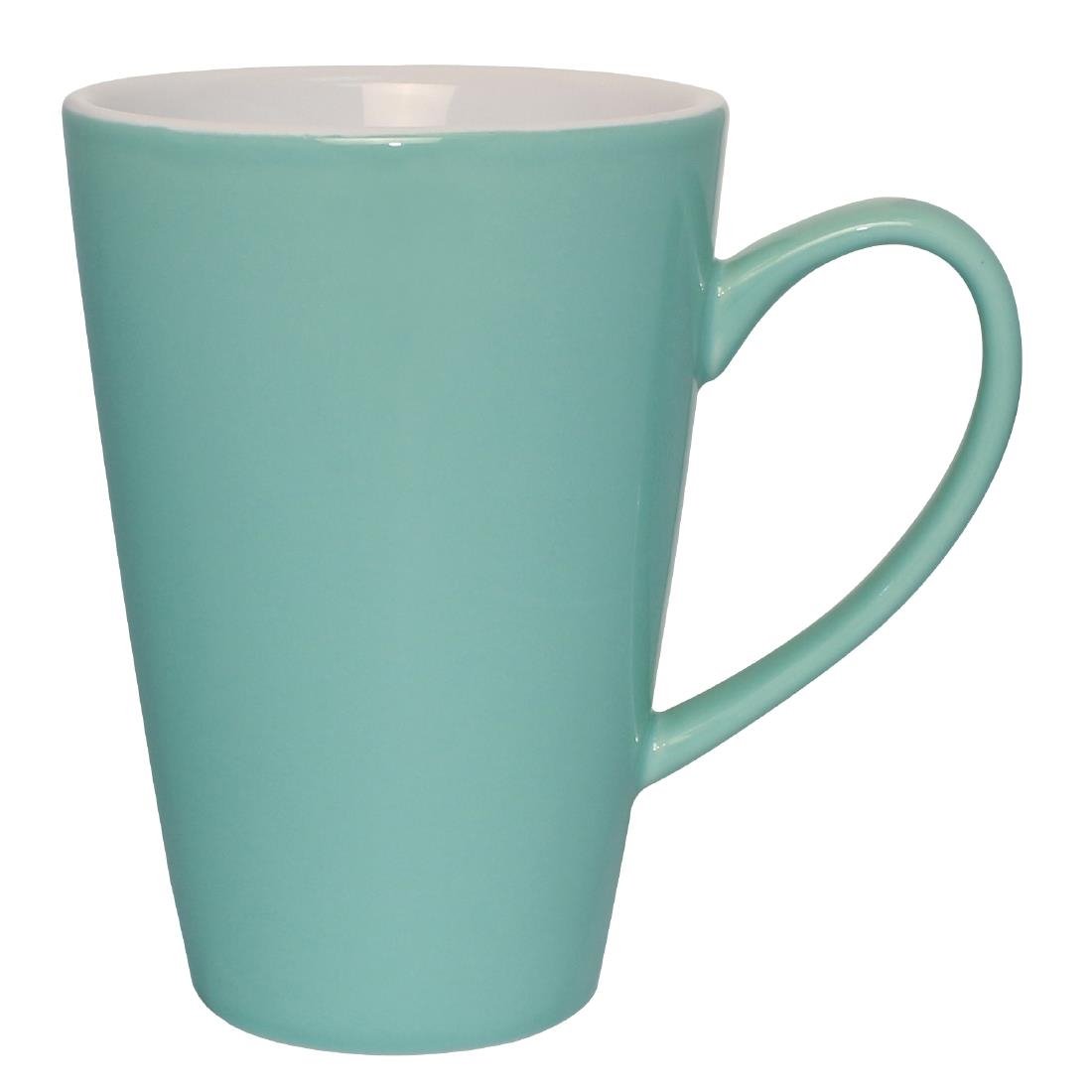 Olympia Cafe Latte Cup Aqua – 340ml 11.5fl oz (Box 12)