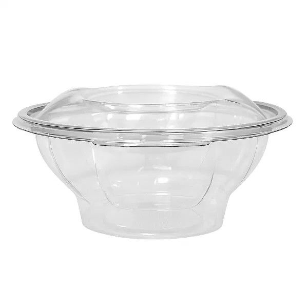 1000cc rPET Round hinged salad container (4x50)