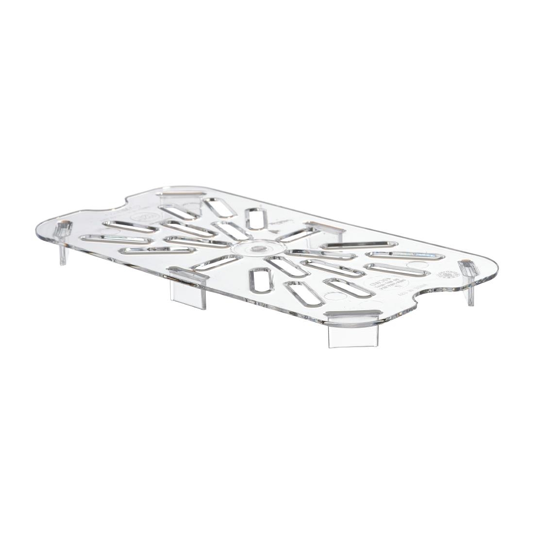 Cambro Polycarbonate 1/4 Gastronorm Tray Drain Shelf