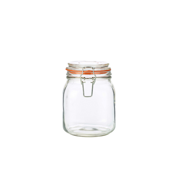 Genware Glass Terrine Jar 1L - Pack of 6