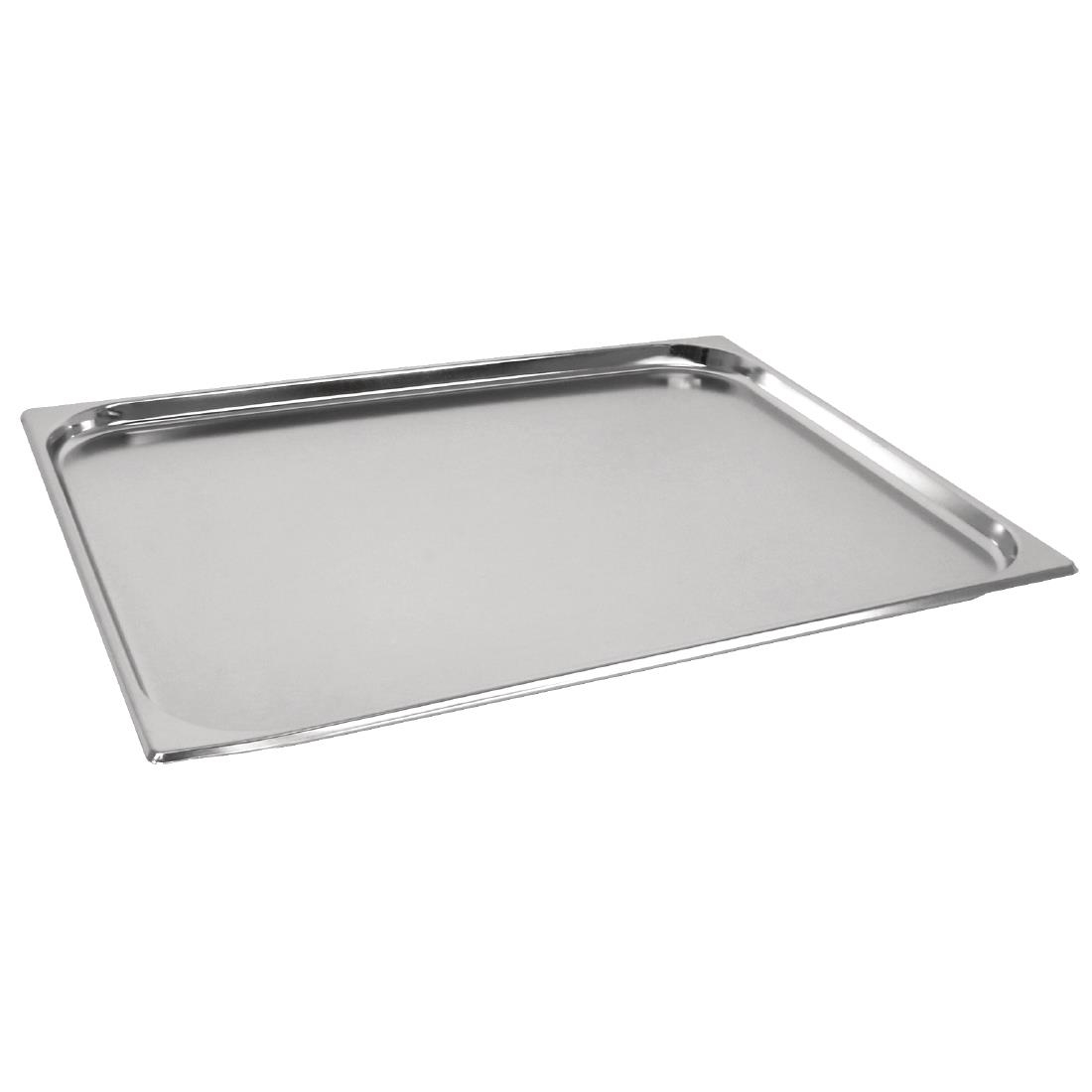 Vogue Stainless Steel 2/1 Gastronorm Tray 20mm