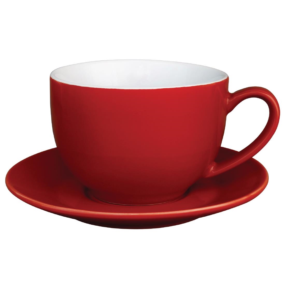 Olympia Cafe Cappuccino Cup Red – 340ml 11.5fl oz (Box 12)