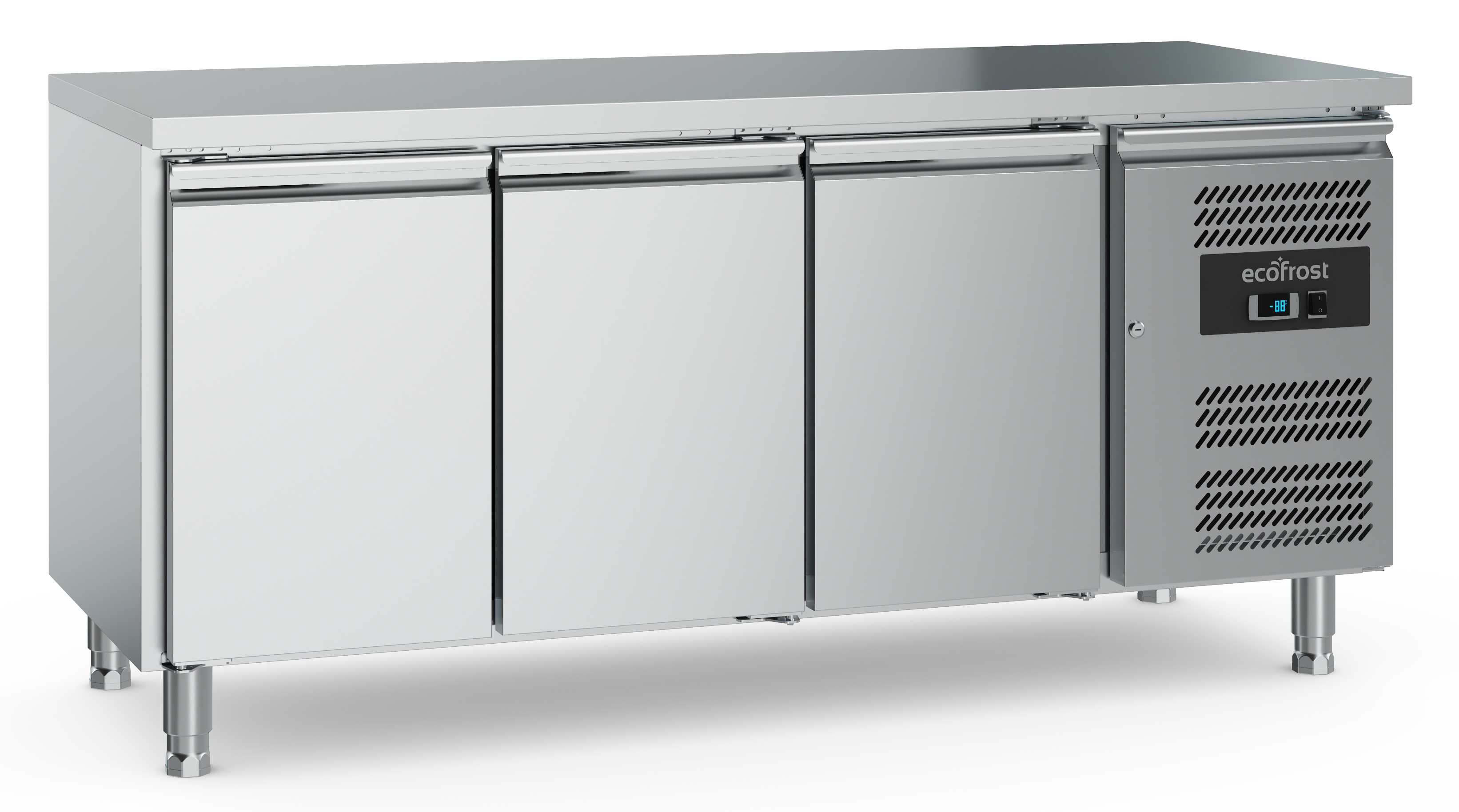 700 REFRIGERATED COUNTER 3 DOORS  WITH ADJUSTABLE FEET