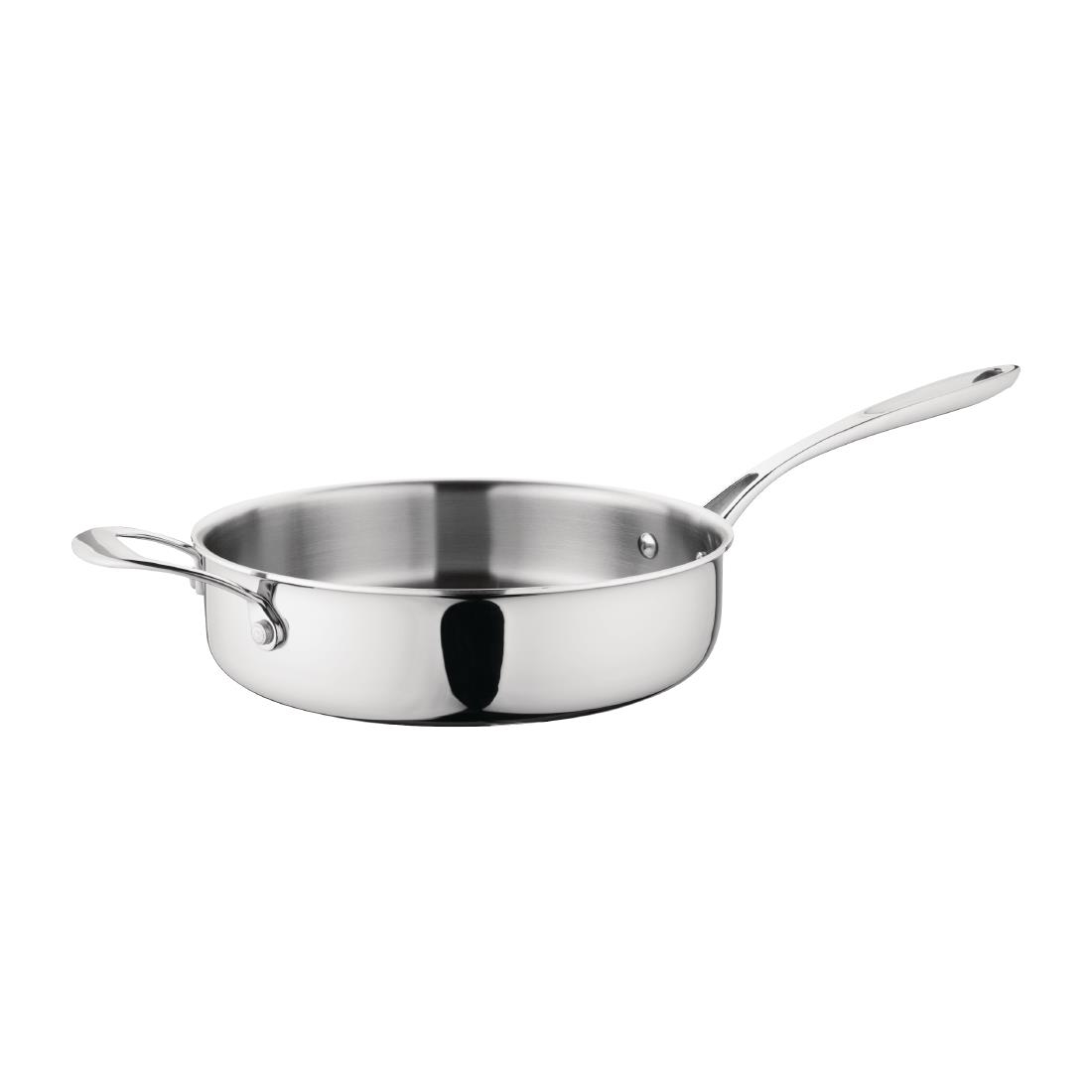 Vogue Stainless Steel & Aluminium Tri-Wall Saut&eacute; Pan 240mm