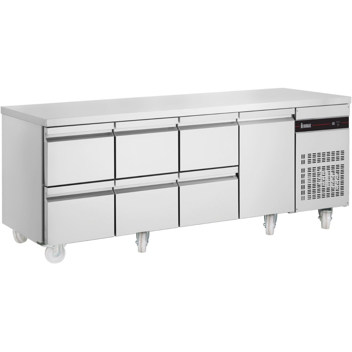 INOMAK 583L Six Drawer Single Door Gastronorm Counter Refrigerator