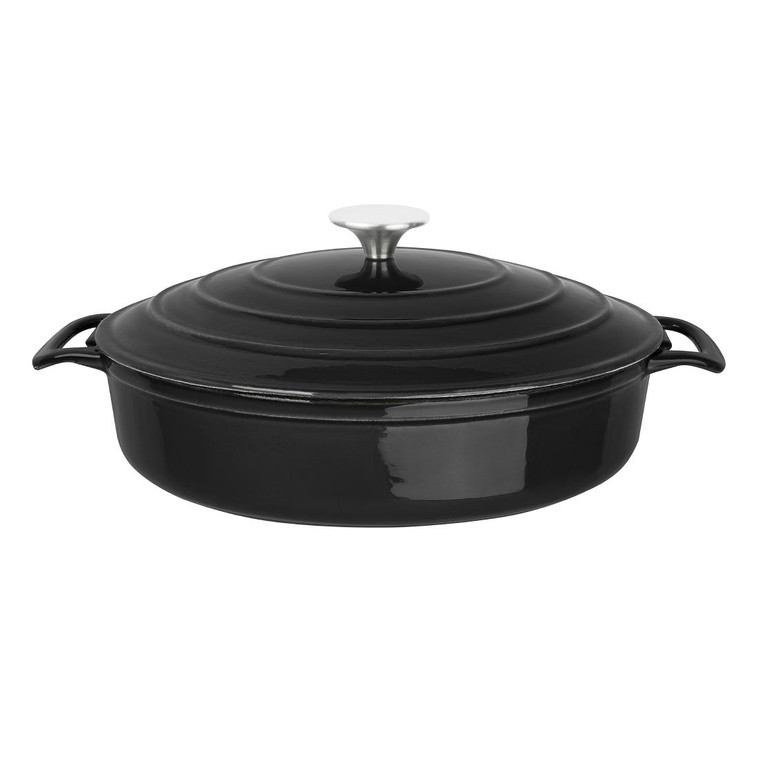 Vogue Round Saut&eacute; Pan 28cm Black