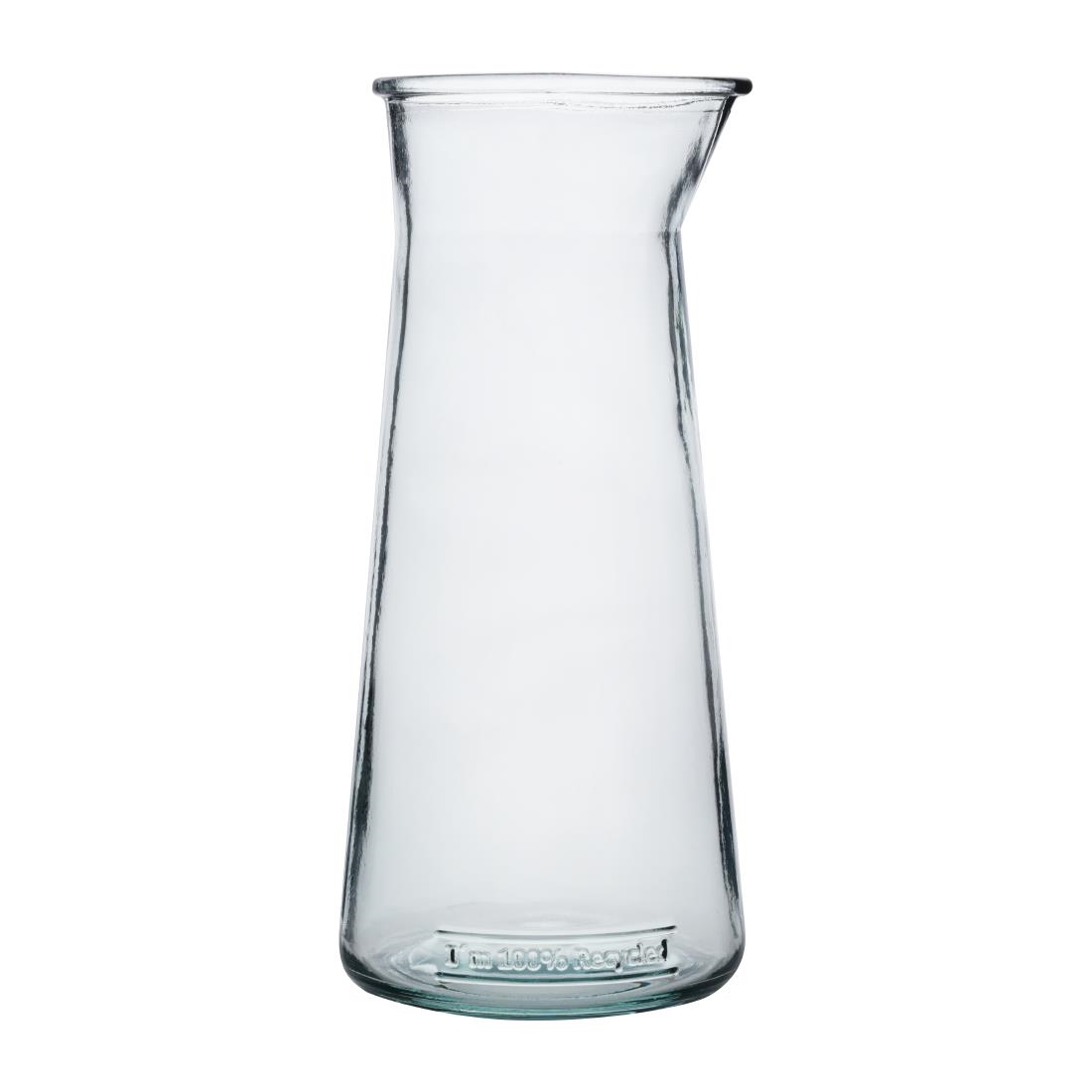 Olympia Recycled Glass Conical Carafes 1Ltr (6 Pack)