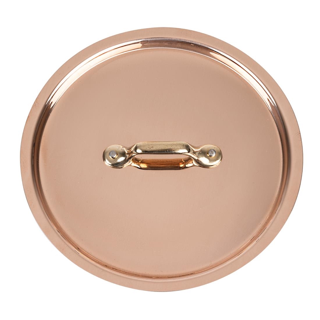 De Buyer Inocuivre Lid with Brass Handle 18cm