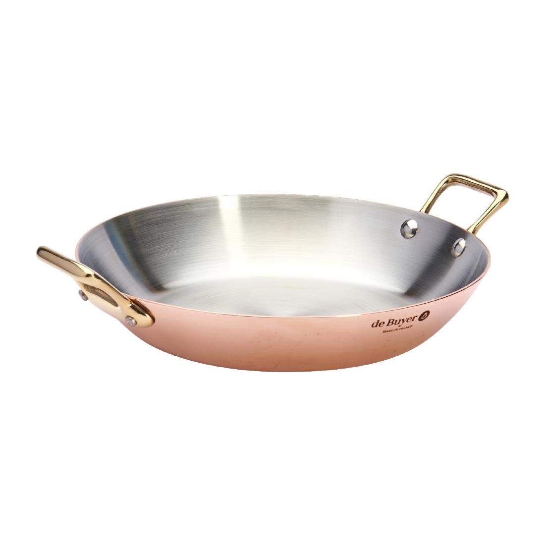 De Buyer Inocuivre Round Dish with Brass Handles 24cm