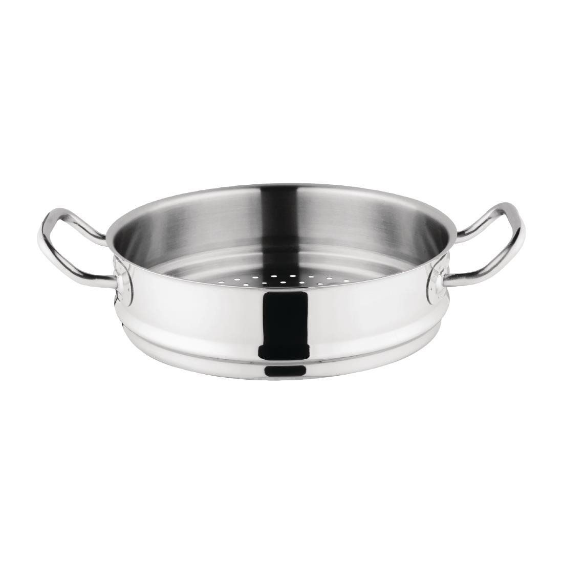 Vogue Stainless Steel & Aluminium Tri-Wall Steamer 24cm