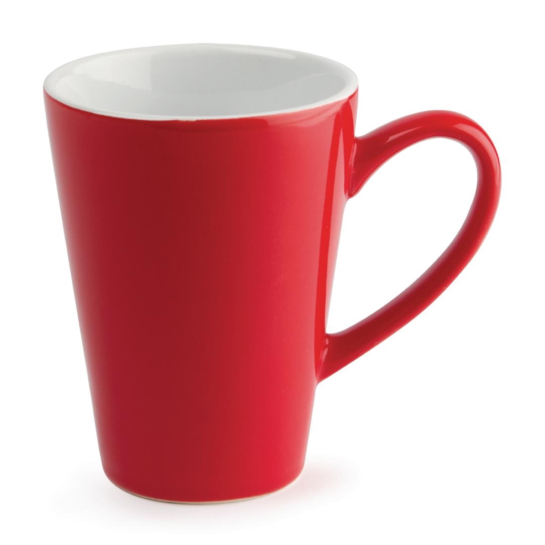 Olympia Cafe Latte Cup Red – 340ml 11.5fl oz (Box 12)