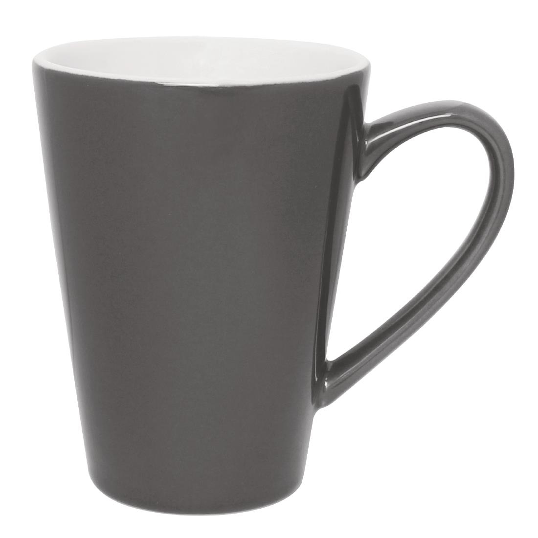 Olympia Cafe Latte Cup Charcoal – 340ml 11.5fl oz (Box 12)