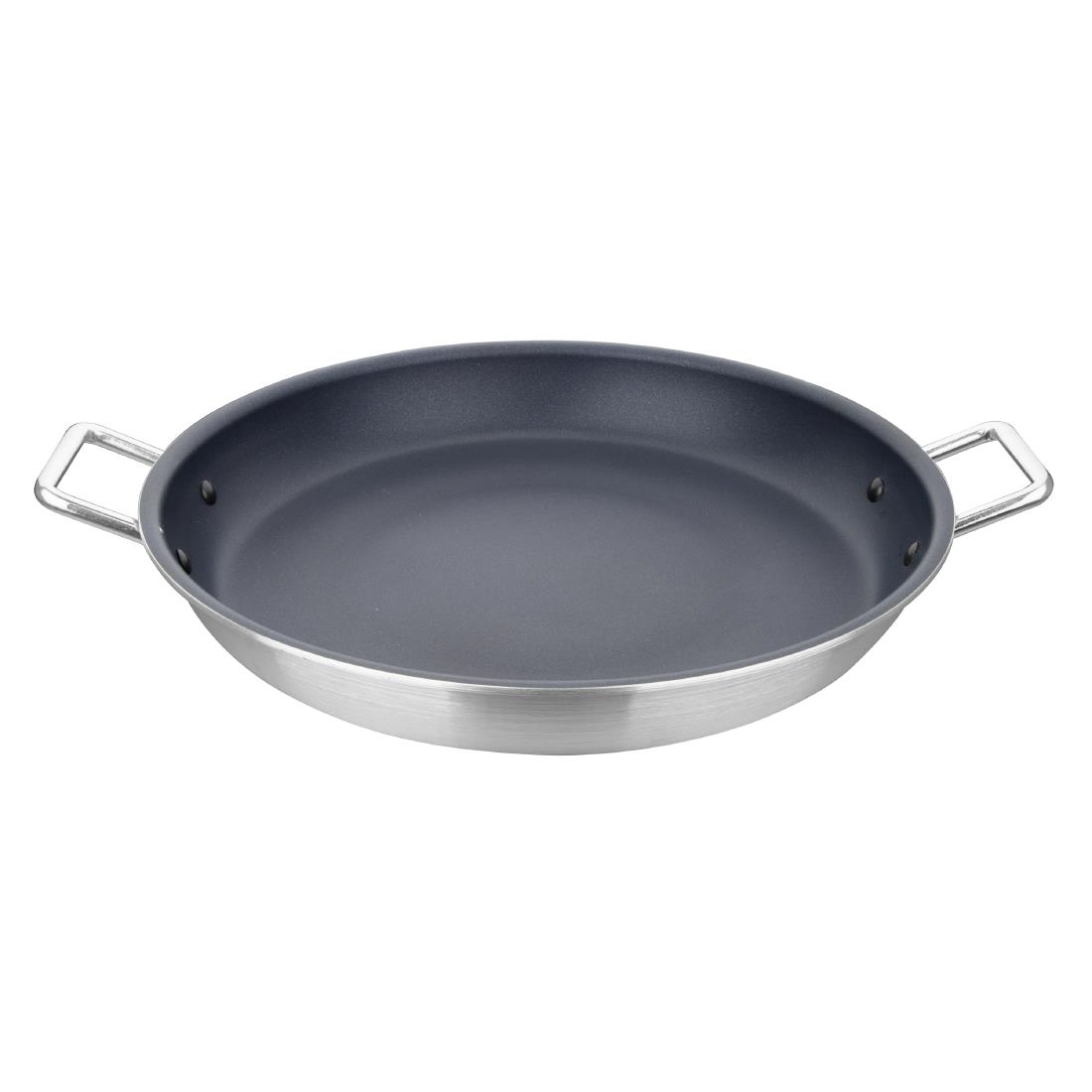 Vogue Aluminium Non-stick Teflon Platinum Plus Paella Pan 45cm