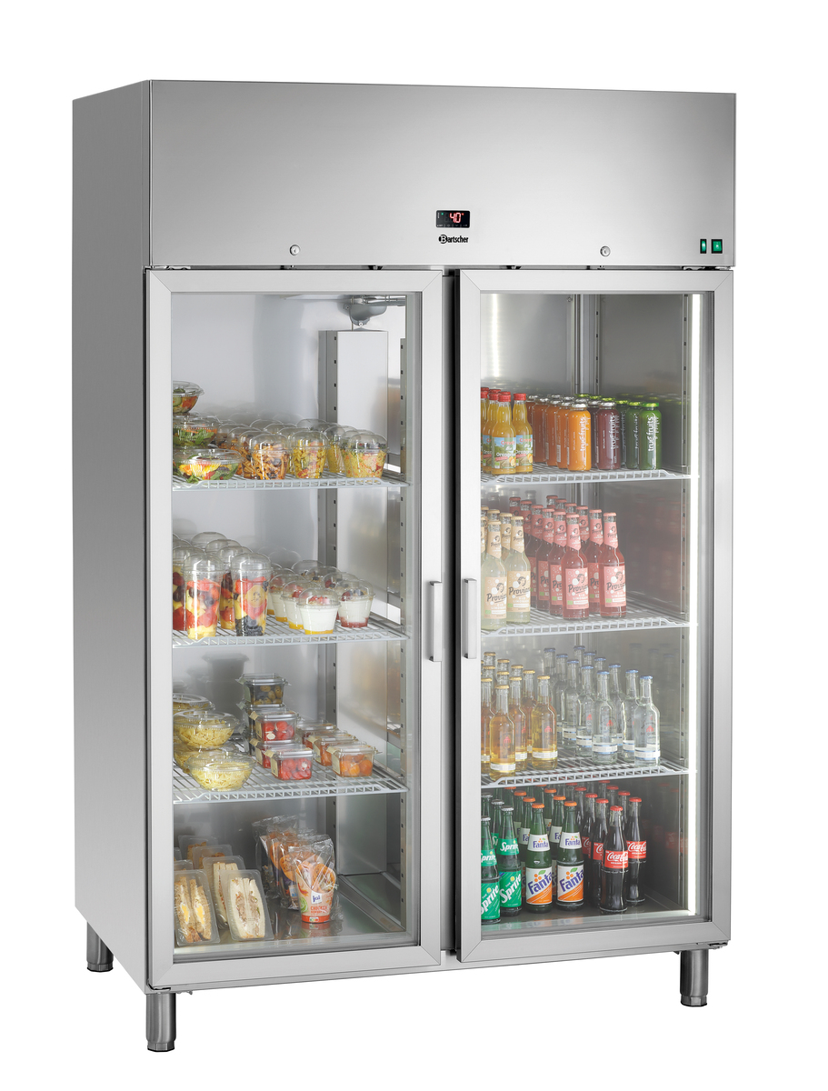 Bartscher Glass-doored refrigerator 1400 GN210