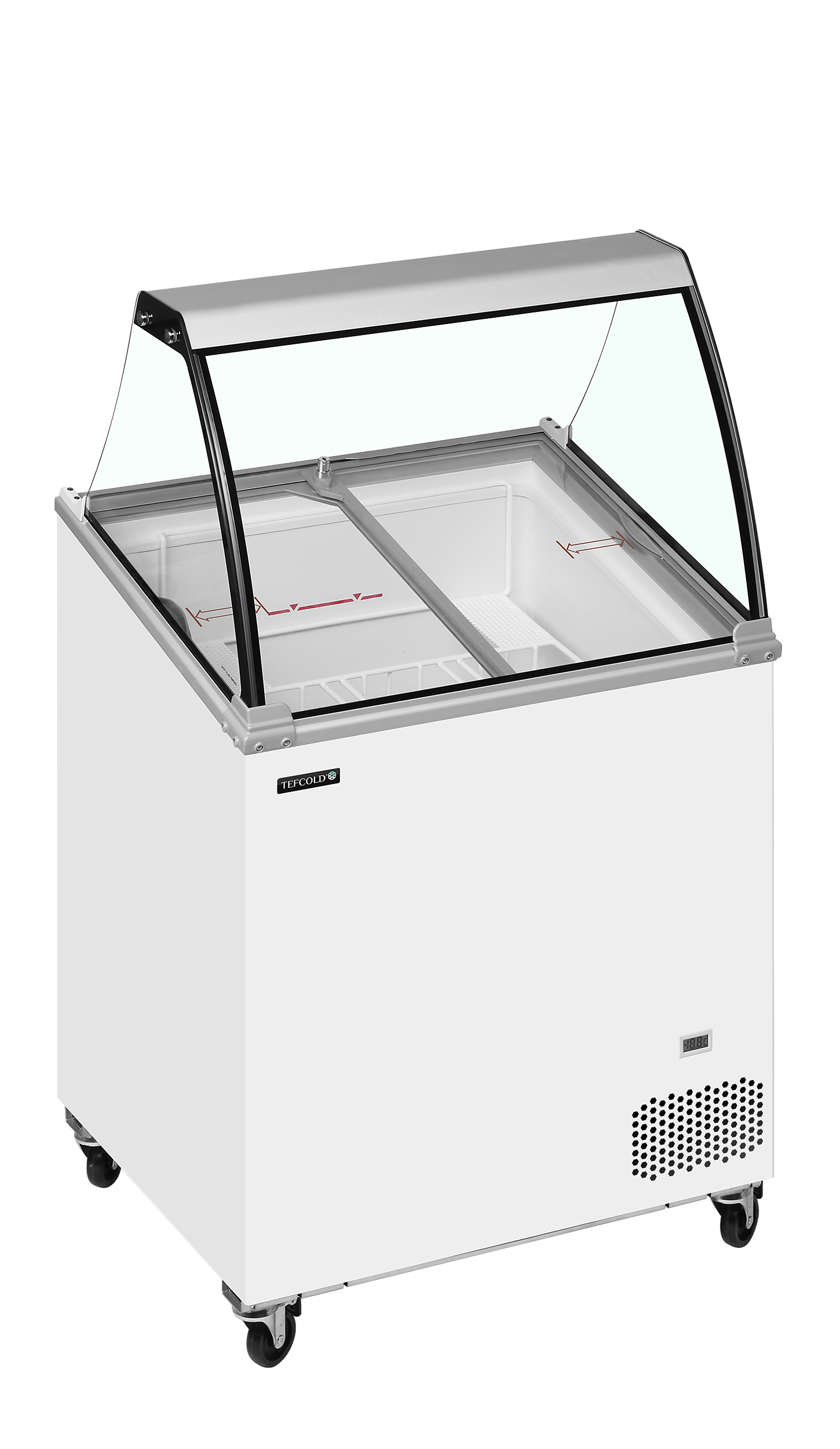 Tefcold IC201SCE + CANOPY  Scoop Ice Cream Display