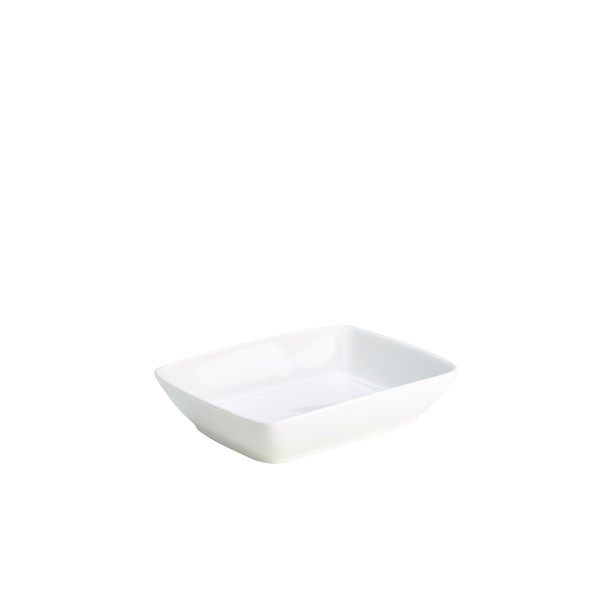 Genware Porcelain Rectangular Dish 19 x 14.5cm/ 7.5 x 5.75"