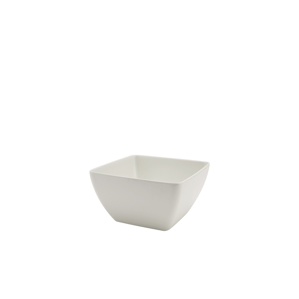 GenWare Melamine White Curved Square Bowl 19cm