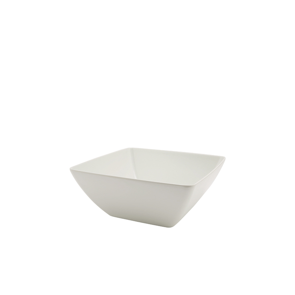 GenWare Melamine White Curved Square Bowl 26.2cm