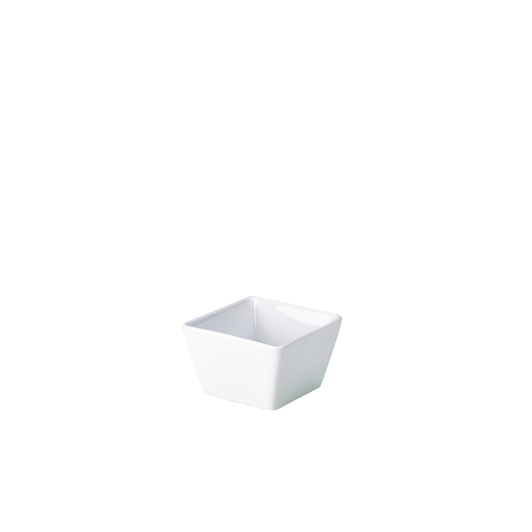 Genware Porcelain Square Dish 8.5 x 5.5cm/ 3.25 x 2.25"