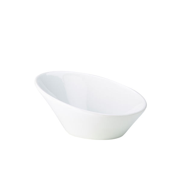Genware Porcelain Oval Sloping Bowl 21cm/ 8.25"