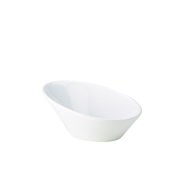 Genware Porcelain Oval Sloping Bowl 16cm/ 6.25"