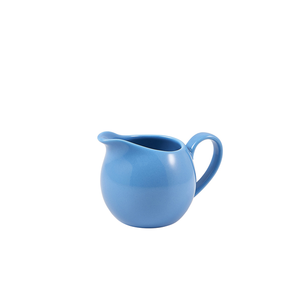 Genware Porcelain Blue Jug 14cl/ 5oz