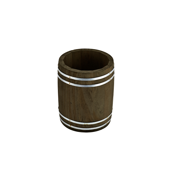 Miniature Wooden Barrel 11.5Dia x 13.5cm