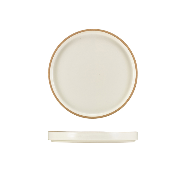 GenWare Kava White Stoneware Presentation Plate 18cm