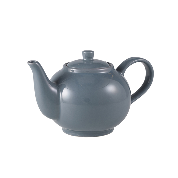 Genware Porcelain Grey Teapot 45cl/ 15.75oz