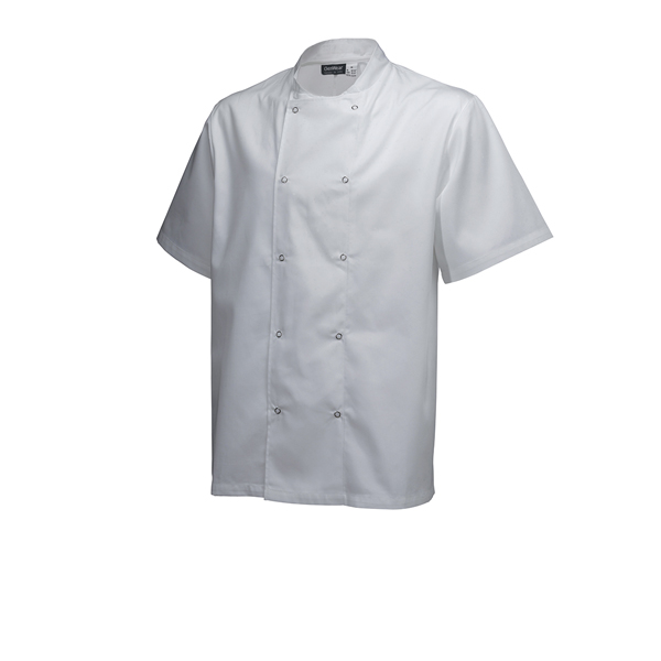 Basic Stud Jacket (Short Sleeve) White XL Size