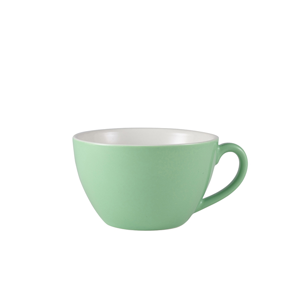 Genware Porcelain Green Bowl Shaped Cup 34cl/ 12oz