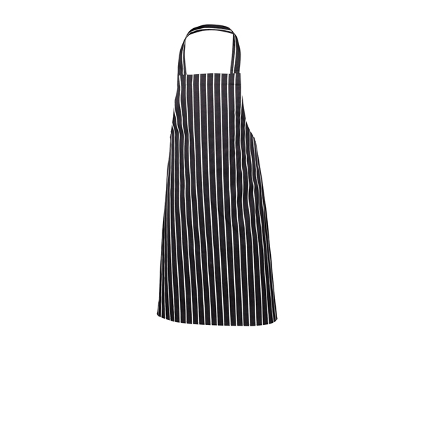 100% Polyester Navy Butchers Stripe Bib Apron