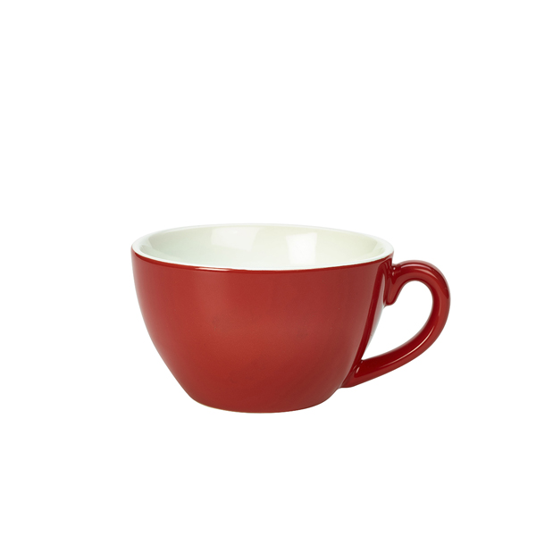 Genware Porcelain Red Bowl Shaped Cup 34cl/ 12oz