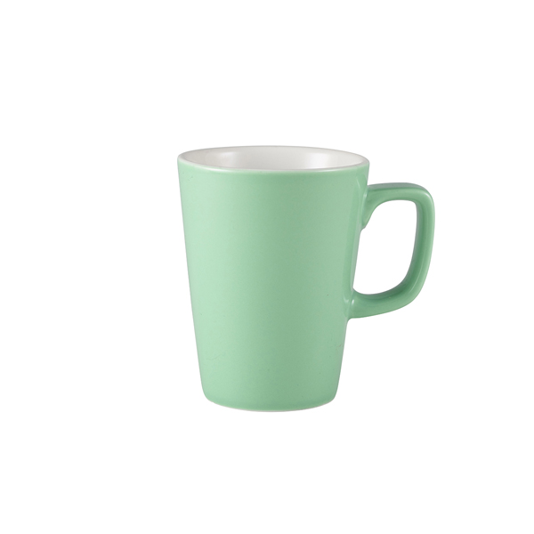 Genware Porcelain Green Latte Mug 34cl/ 12oz