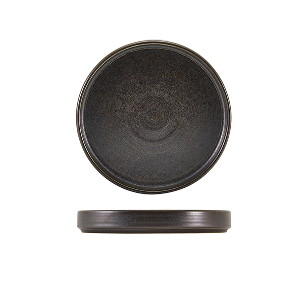 Terra Porcelain Black Presentation Plate 18cm